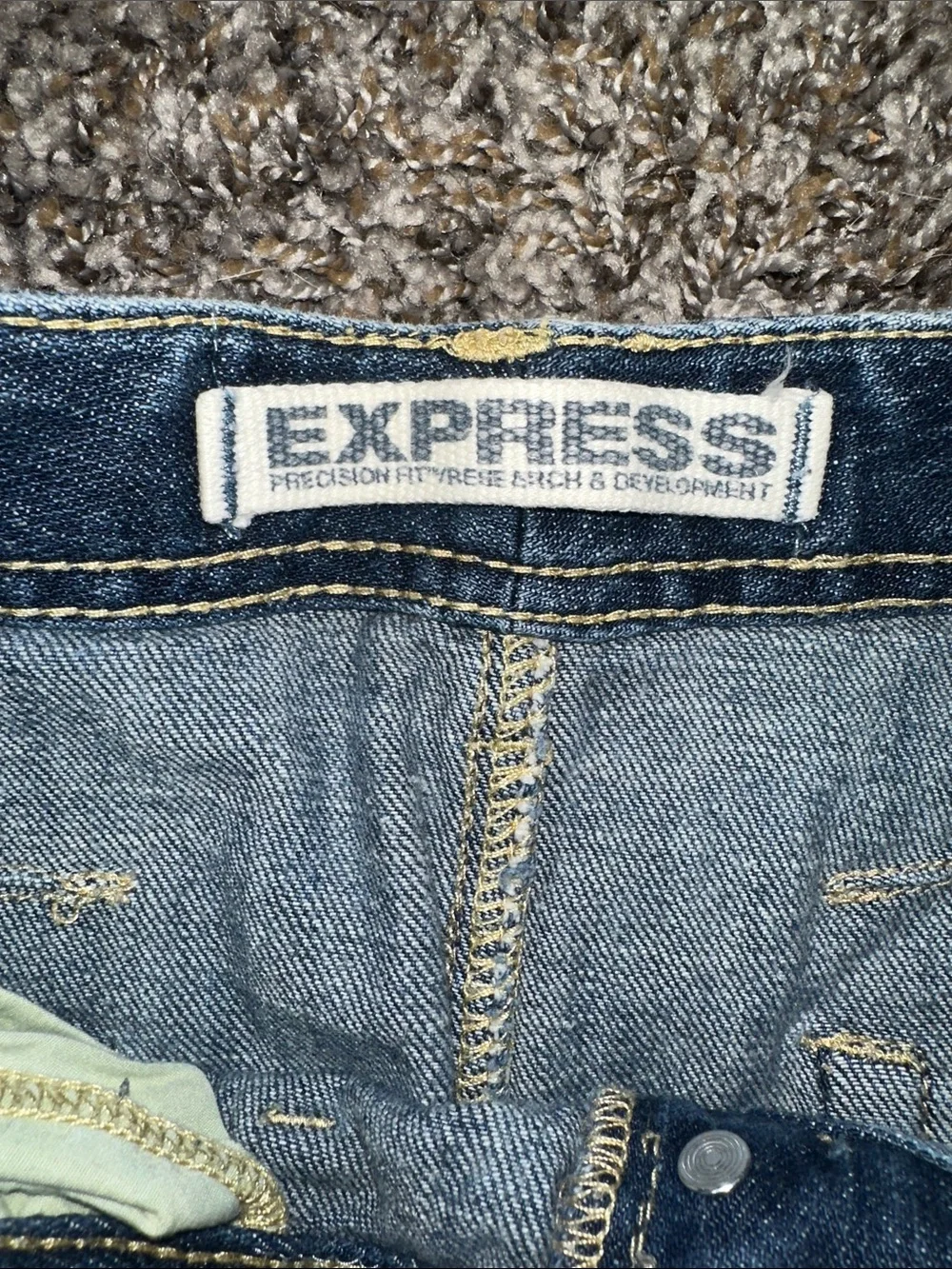 Express Blue Denim Pencil Skirt